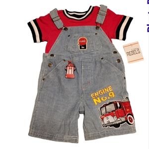 3T NWT Boys shorts overalls